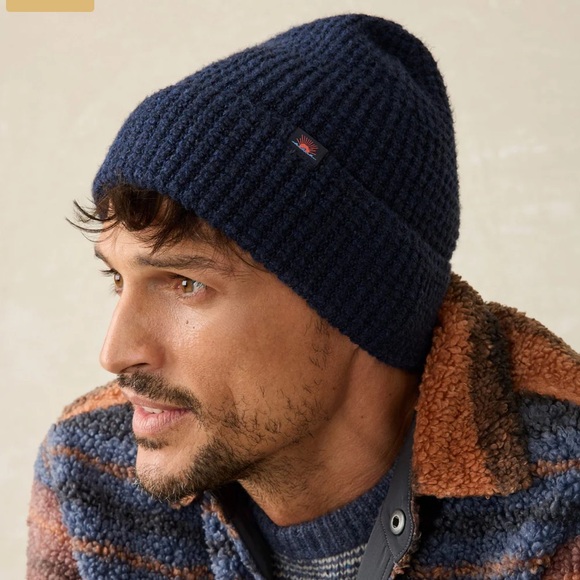 Faherty Waffle Knit Winter Beanie NEW - Picture 6 of 6